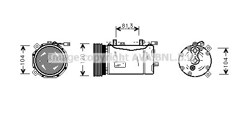 AVA QUALITY COOLING Компрессор, кондиционер VWK172